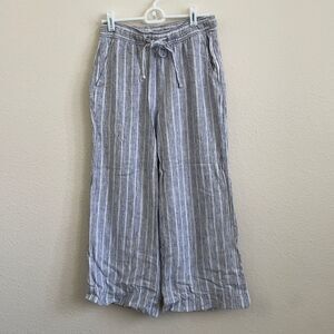 Cropped Linen Blend Pants